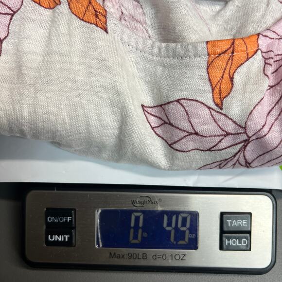 Rachel Roy 100% Linen Floral Nautical Beach Minimalist Coastal Womens Top Large - Picture 11 of 11